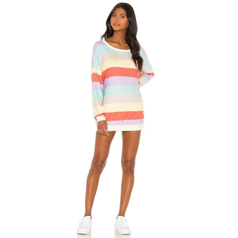 Michael Lauren Kyton Multicolor Sweatshirt Dress Oversized‎ Small New